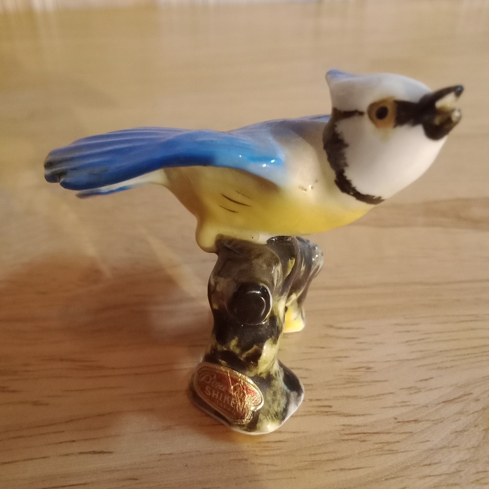 Porcelain Bluejay Figurine